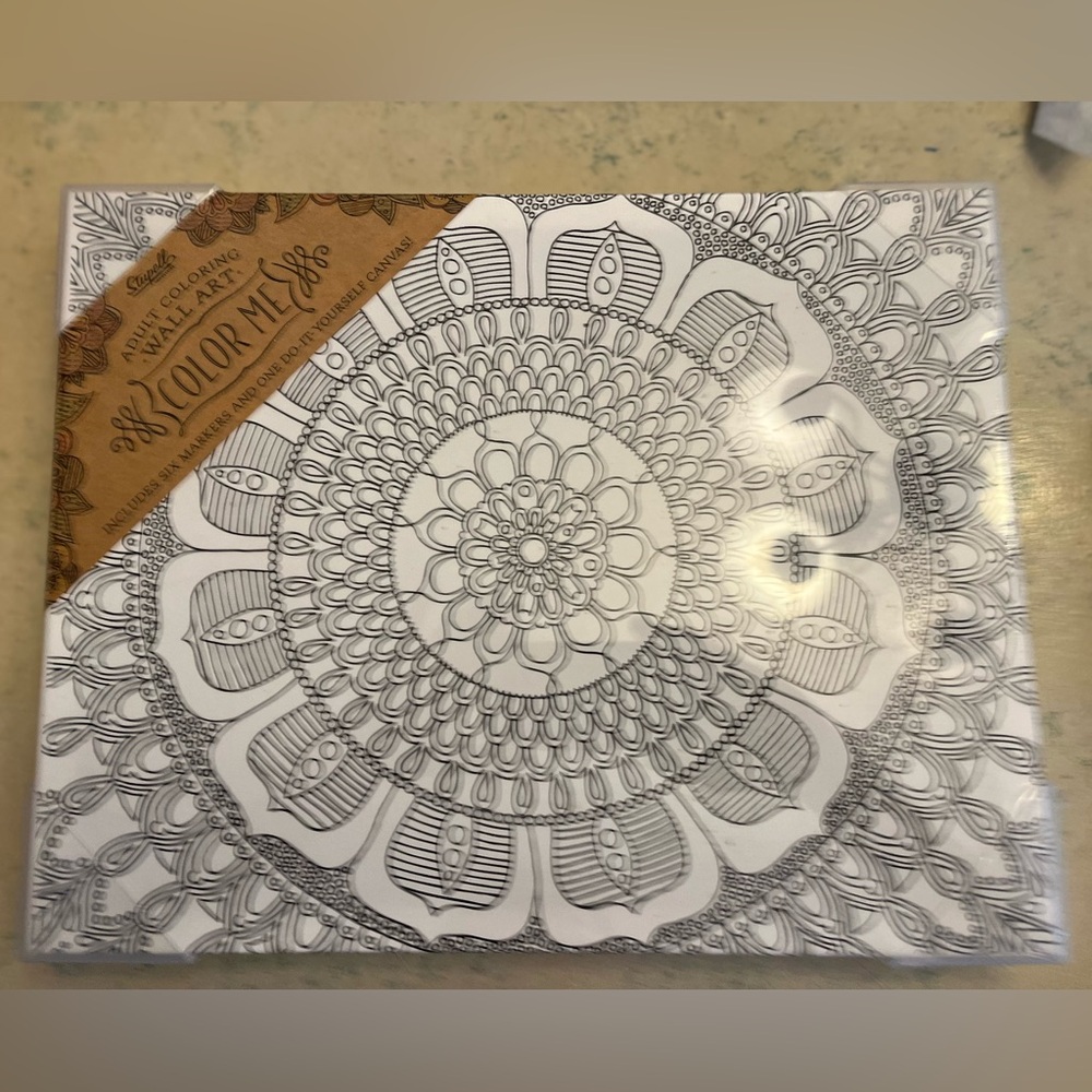 DIY/ adult coloring wall/ Color Me/ new with five markers